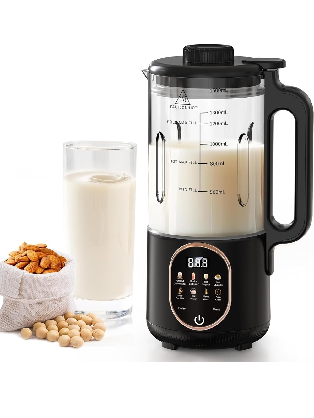 Black Electric Soymilk and Nut Milk Maker - Unbranded